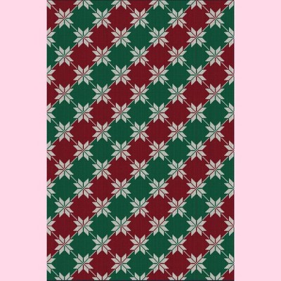 Fulvari Christmas Red and Green Plaid Rug Decor Area Rug Washable Non Slip Stain Rug Christmas New Year Holiday Living Room Decor