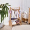 Acoinel Bamboo Kids Clothing Rack with Adjustable Rods - 4 of 4
