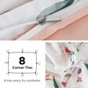 Reversible Floral Duvet Cover Set, Queen Size, 3 Pieces, Zipper Closure, 8 Corner Ties, 2 Pillow Shams 20x26 - 4 of 4