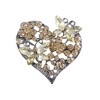 Anna-Kaci Womens Floral Silvery Tone Crystal Rhinestone Insect Butterfly Love Flower Heart Brooch Pin - 2 of 4
