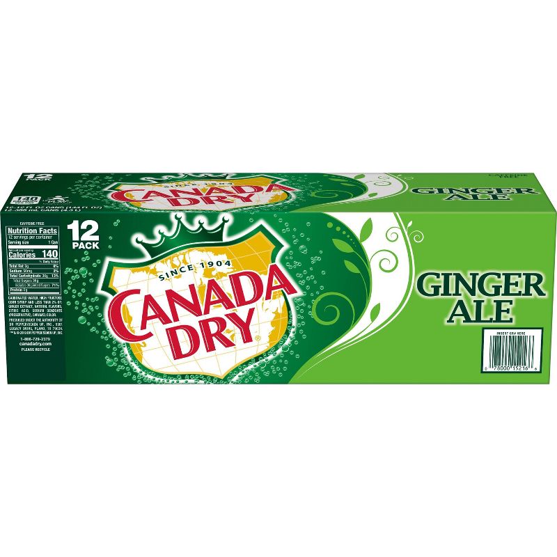 Canada Dry Ginger Ale Soda - 12pk/12 fl oz Cans, 6 of 10