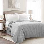 Home Boutique Cable Soft Knitted Blanket / Coverlet, Light Gray - 104 in X 88 in