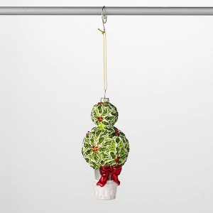 6.25"H Sullivans Christmas Holly Topiary Ornament  Multicolor - 1 of 2