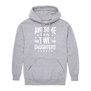 Men's - Instant Message - Awesome Like My 2 Daughters Graphic Fleece Pullover Hoodie - 1 of 4