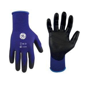 General Electric Unisex Dipped Gloves Black/Blue M 1 pair - 1 of 1