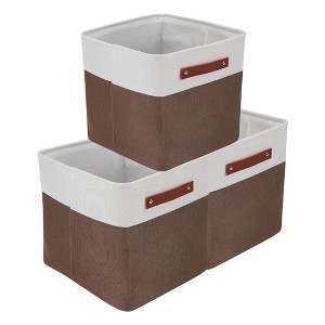 REGALWOVEN Fabric Collapsible Lightweight Open Storage Bins 11 x 11 x 11 Inch 3 Packs - 1 of 4