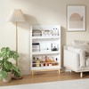 PDTEND White Kids Bookshelf with 3 Tier Front Display and Natural Base - 4 of 4