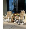 Aoodor Outdoor Tufted Back Cushions Patio Replacement Chair Cushion with Ties, Water and Fade Resistant for All Weather, Set of 2 - 2 of 4