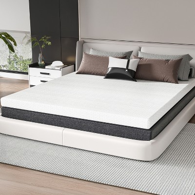 3" Gel Memory Foam Mattress Topper with Cooling Bamboo Cover - Breathable & Supportive