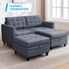 Mjkone Convertible Modular Sectional Sofa with Adjustable Armrest,Movable Storage Ottoman - 4 of 4