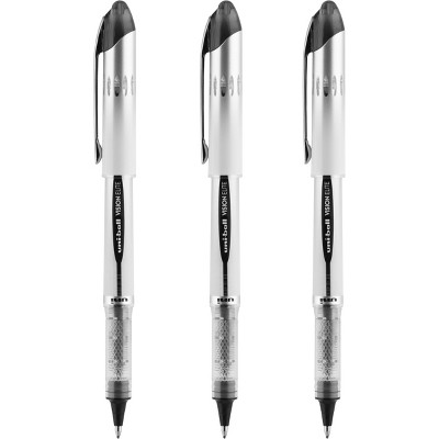 uniball Vision Elite Black Rollerball Pens 3ct Capped 0.8mm Bold Pen