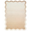 Garvee Scalloped Area Rug Modern Ombre Rugs for Living Room Soft Washable Non Slip Low Pile Throw Carpet - 4 of 4
