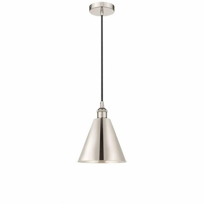 Edison Cone - 1 Light Cord Hung Mini Pendant In Industrial Style-11.75 Inches Tall and 8 Inches Wide
