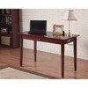 Writing Desk Shaker Style USB Charger Walnut - AFI: Home Office Furniture, Built-In Charging, Solid Hardwood - 2 of 4