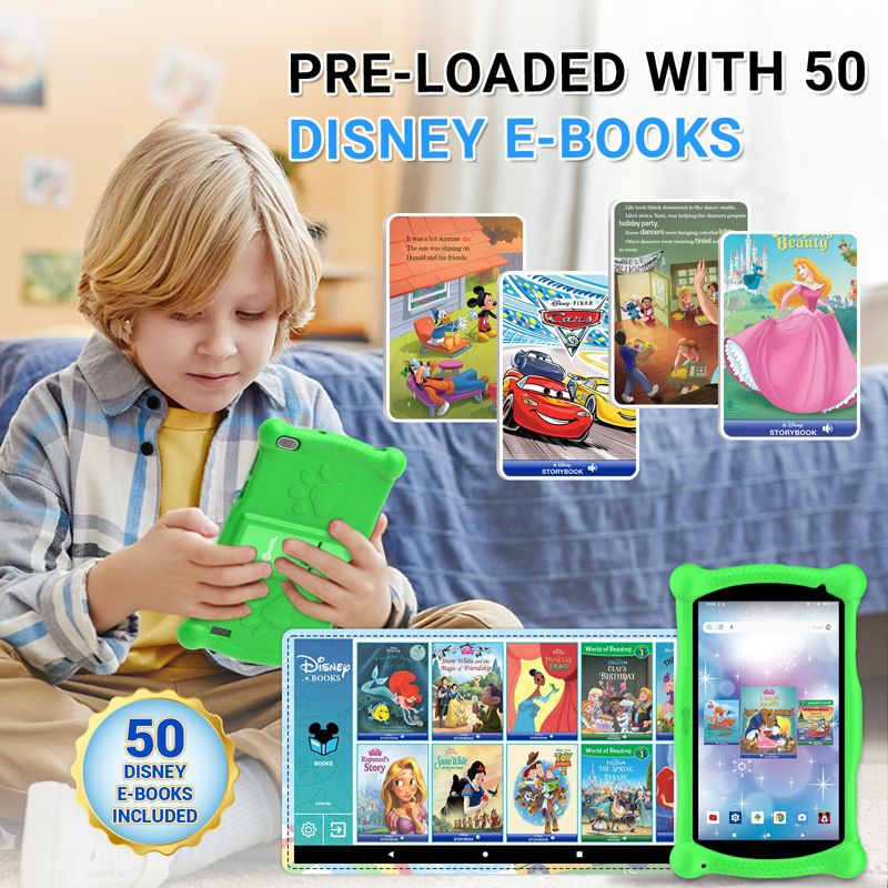 Contixo 7" Kids 32GB, 2GB RAM Tablet (2023 Model) 50 Disney E-Books with Kids Smart Watch, 5 of 17