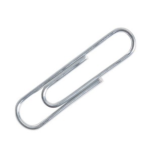 U Brands Paper Clips, Medium, Vinyl-Coated, Silver, 200 Clips/Box, 5 Boxes/Pack - 1 of 4