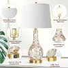 ROTTOGOON 26" Table Lamps Gold Modern Coastal Shell Pearl Tiles Bedside Lamp USB Ports 3-Way Touch Control 2700K LED Bulbs 2-Pack - 3 of 3