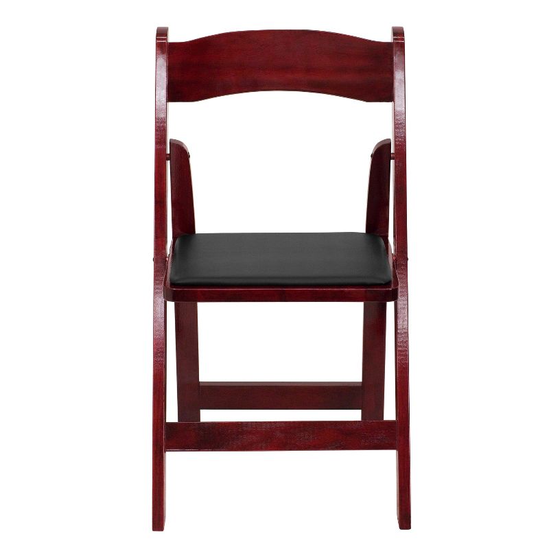 Flash Furniture 2 Pack HERCULES Series Wood Folding Chair with Vinyl Padded Seat, 4 of 12