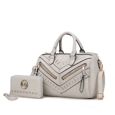 MKF Collection Lara Women’s Satchel Bag – Stylish and Spacious Handbag with Matching Wallet – by Mia K