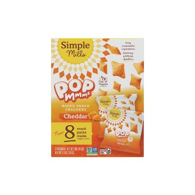Simple Mills Crackers Pop Mmms Cheddar - 8pk