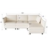 NicBex Modular 98.5" L Shape Sectional Sofa Sleeper Couch Set with Storage Space for Living Room - 2 of 4