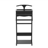 Clothes hanger with storage rack, men's and women's wooden hangers, hangers, heavy-duty hangers, entrance modern vertical hangers, bedroom - 4 of 4