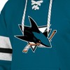 NHL San Jose Sharks Men's Long Sleeve Hooded Sweatshirt with Lace - 3 of 3