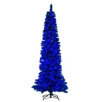 Vickerman Artifical Flocked Turquoise Pencil Fir Christmas Tree