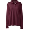 Lands' End School Uniform Women's Long Sleeve Interlock Polo Shirt - 2 of 2