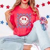 Simply Sage Market S.W.Smiley Checkered Patriotic Short Sleeve Tee - 2 of 4