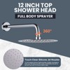 WOWOW  9-Spray Patterns with 1.8 GPM 10 in. Wall Mount Rain Fixed Shower Heads in - 4 of 4