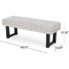 TiramisuBest Handcrafted Mango Wood Bench – Rustic Boho Dining Bench, Natural Wood Finish & Eco-Friendly Design - 3 of 4
