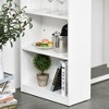 CAVINAS Dining Table Kitchen Table Bar Table Counter Height Dining Table with 3 Storage Shelves - 3 of 4