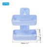 Unique Bargains Bathroom Kitchen No Drilling Double Layer Soap Container with Suction Cup - 2 of 4
