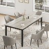70.9 Inch Long Dining Table for 4-6 People, Modern Industrial Dining Room Table, Large Rectangle Wood Kitchen Table, with Metal Legs - 4 of 4