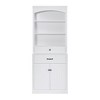 Okak Matte White Bathroom Storage Cabinet with 3 Shelves,2 Drawers&2 Doors,Anti-Tipping Bathroom Cabinet - 4 of 4