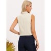INSPIRE CHIC Women's Notched Lapel Sleeveless Button Down V Neck Casual Work Suit Vests - 3 of 4
