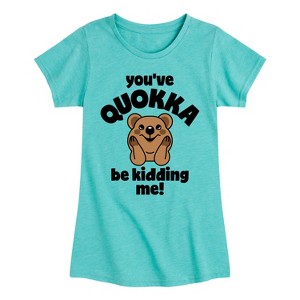 Girls' - Instant Message - Youve Quokka Be Kidding Me Fitted Short Sleeve Graphic T-Shirt - 1 of 4