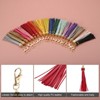 Unique Bargains PU Leather Keychain with Lobster Swivel Crafts Tassels 18 Pcs - 4 of 4