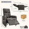 Power Recliner Chair with Massage and Heat, Adjustable Electric Recliner Ergonomic Overstuffed Tall Back - 2 of 4