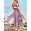 Imily Bela Womens Summer Boho Maxi Skirt Casual Asymmetric High-Low Hem Flowy Bohemia Long Skirt - 4 of 4