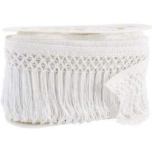 Simplicity Chainette Trellis Fringe 6"X10yd-White - 1 of 2