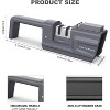 3-in-1 Knife Sharpeners - Foldable Handle, Gray - Blade and Scissor Sharpening Tool with Sharpener Stone - 2 of 4