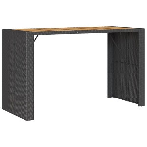 vidaXL Garden Bar Table Black - 1 of 1