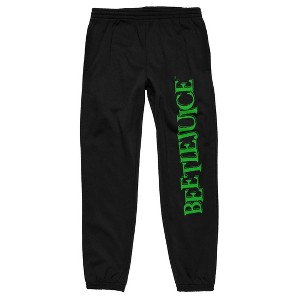 Beetlejuice Movie Title Logo Men's Black Jogger Pants - 1 of 3