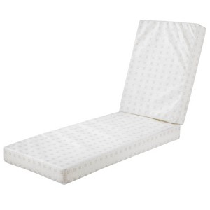 74" x 23" x 3" Water-Resistant Patio Chaise Lounge Cushion Foam - Classic Accessories: Polyester Cover, Zipper Closure - 1 of 3