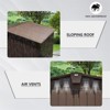 Syemin Deck Boxes Durable, Horizontal Compact Storage Shed for Garden, Backyard, Patio, Closet Deck Box, Brown, 98.74"*75.43"*74.49" - 4 of 4