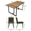 5-Piece Dining Set for 4 ,Rectangular 59" Dining Table Wood Grain Top with Upholstered Dining Chairs for Dining Room, Living Room-Tanpinhause - 4 of 4