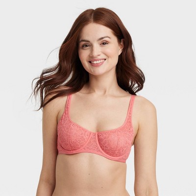 Women's Lace Unlined Scoop Balconette Bra - Auden™