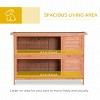 2 Story Outdoor Wooden Rabbit Hutch,54'' Bunny Cage with Waterproof Roof and Lockable Doors-LAOTIES - 4 of 4